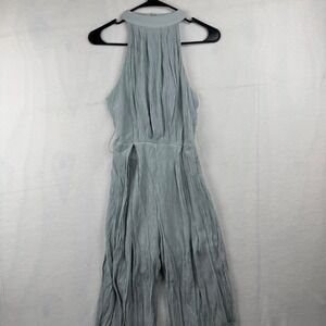 Promesa‎ Women's Halter Jumpsuit Wide Leg Sleeveless Blue Small S Casual Party